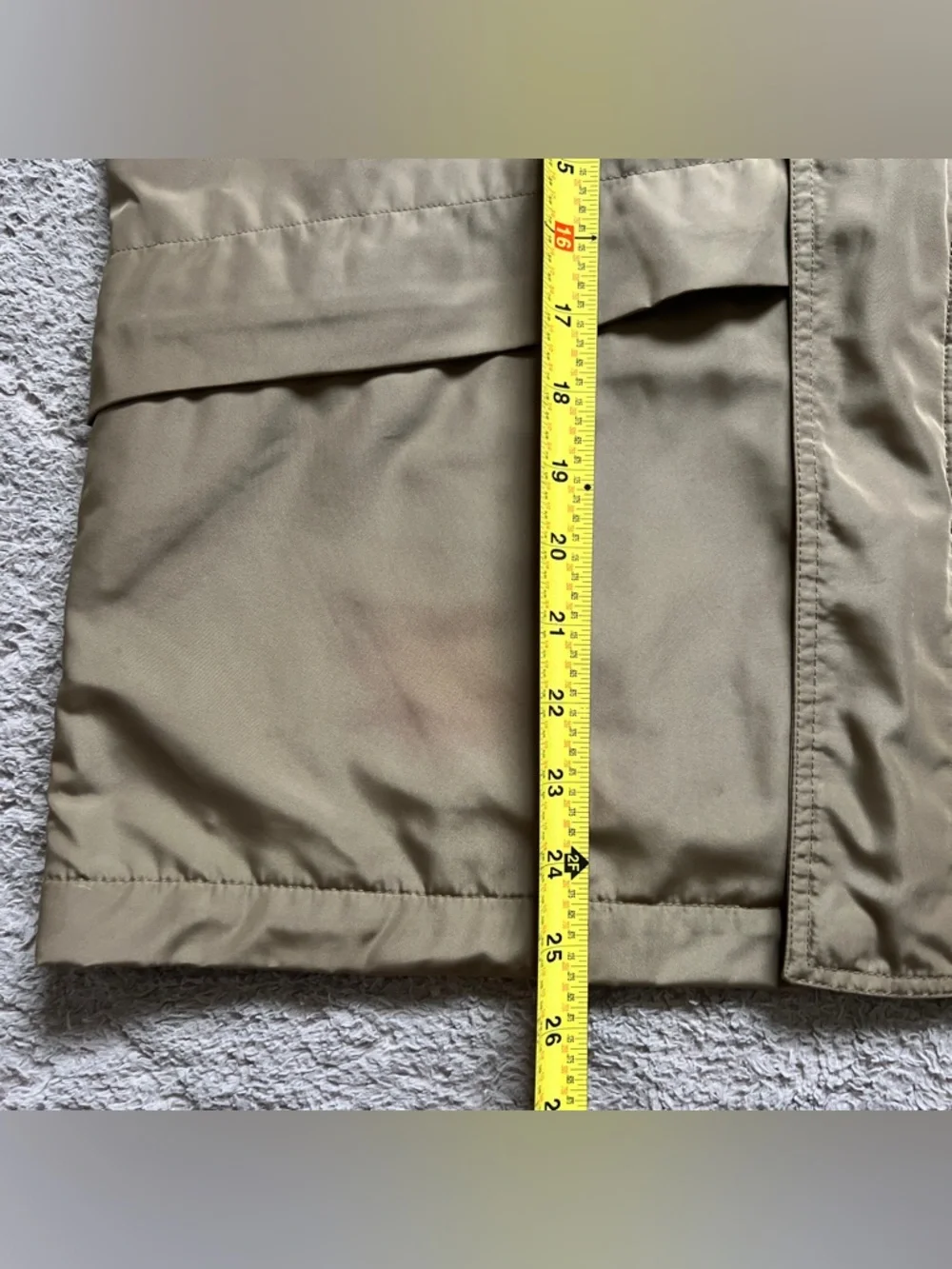 Cole Haan Khaki Packable Jacket Utility Preppy Minimalist Old Money Capsule Sz S